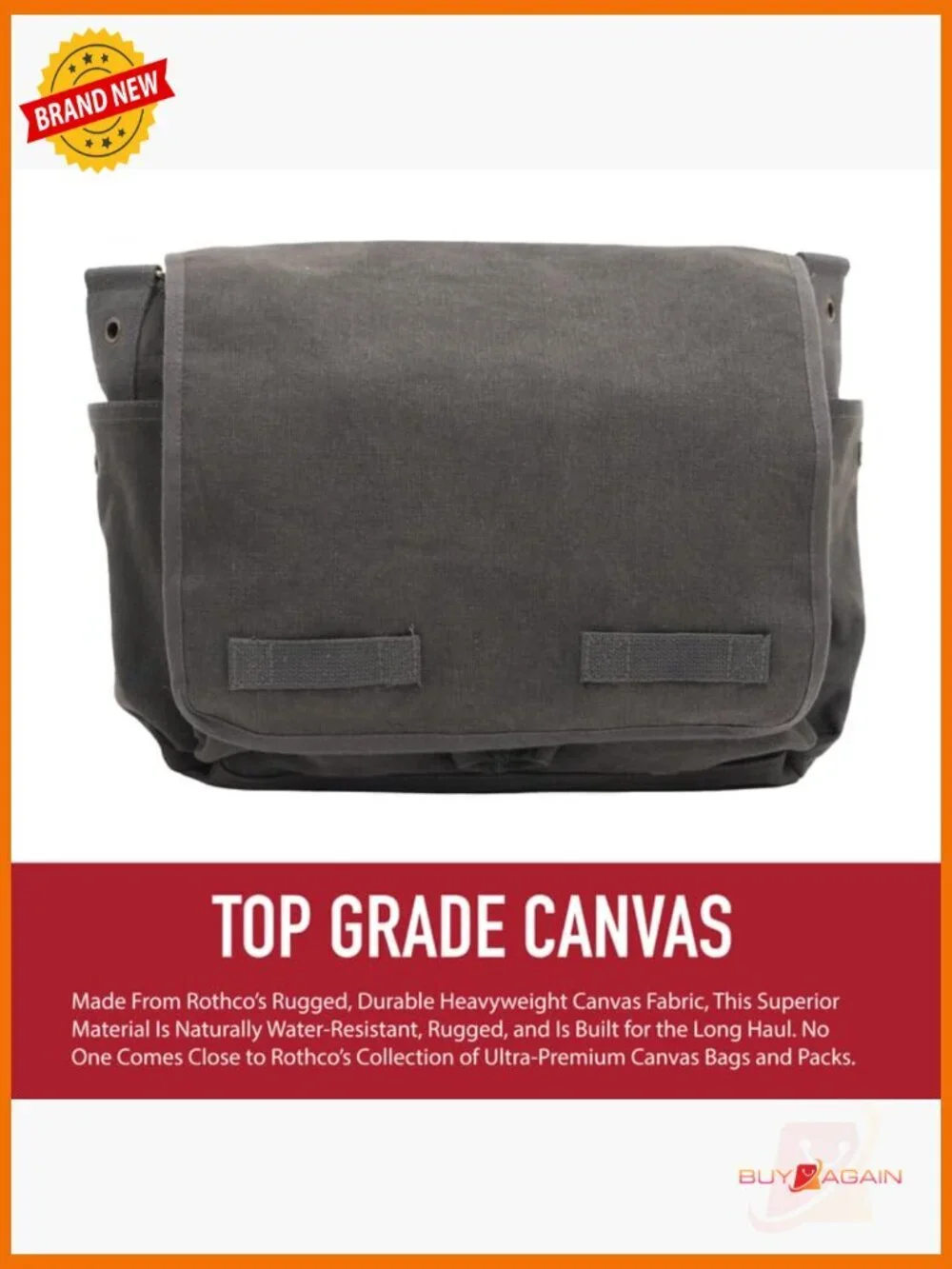 Classic Canvas Messenger Bag – Heavy Duty Shoulder Bag